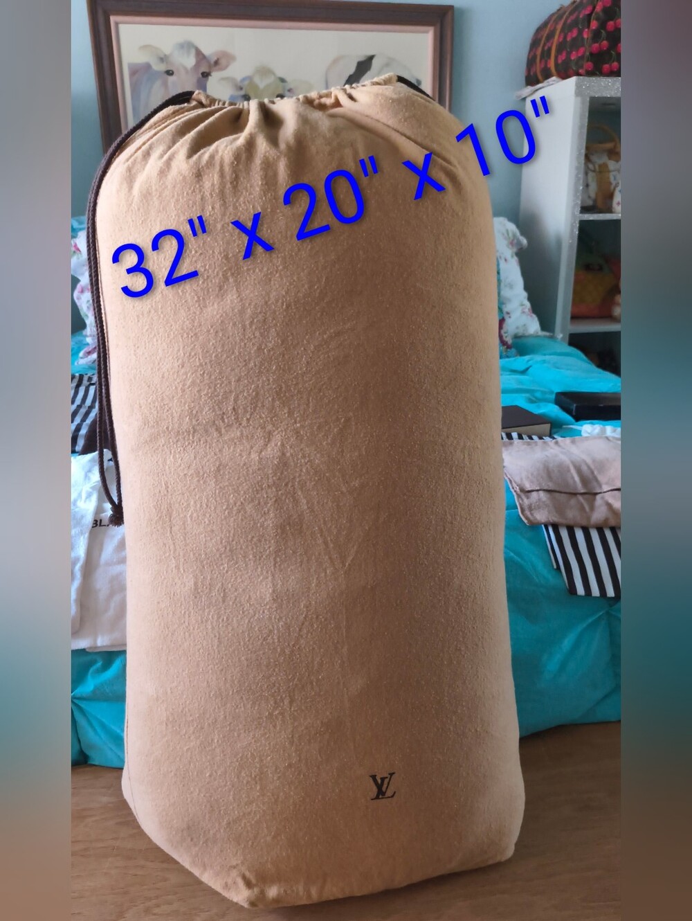 Louis Vuitton XL Dust Bag 32” X 20” X 10" for Keepall Travel Bag Authentic